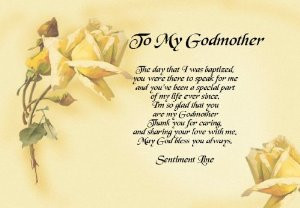 To My Godmother Personalised Poem Gift Print