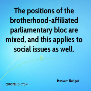 The positions of the brotherhood-affiliated parliamentary bloc are ...