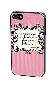 ... Disney Cinderella Quote Princess Case Cover for iPhone Samsung & iPod