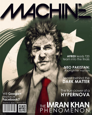 Machine Magazine featuring Imran Khan by HasanKhanArt