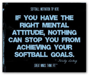 Attitude Quote for Softball Success