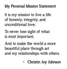 Quotes About Vision And Mission Statements ~ Personal & Professional ...