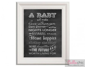 Baby will Make Love Stronger... - Framed Quote