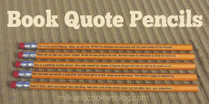 Book Quote Pencils