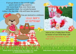 Lilly's 1st Birthday Party - Teddy Bear Picnic