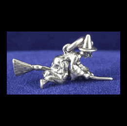 Charm - Witch, Sterling Silver