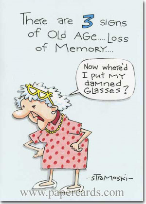 Signs of Old Age (1 card/1 envelope) Marian Heath Funny Birthday ...