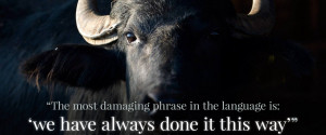 The most damaging phrase in the language is: we have always done it ...