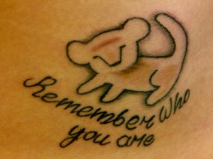 remember who you are Lion King tattoo