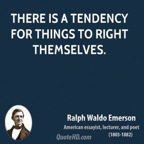 there is a tendency for things to right themselves picture quote 1