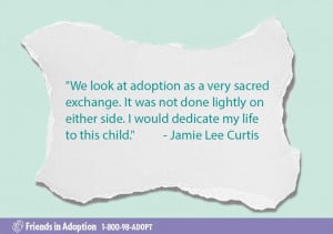 great adoption quote from actrerss, author, and adoptive mom, Jamie ...
