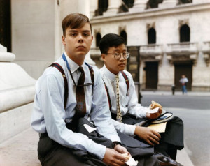 Joel Sternfeld - Summer Interns Having Lunch, Wall Street, New York ...