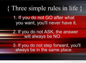 ... Words, Messages, Quotes, Word, Sayings, Message - Three simple rules
