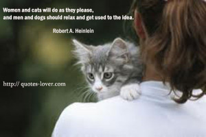 Women and Cats Quote