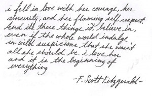Benjamin Gibbard quotes love letters between F. Scott Fitzgerald and ...