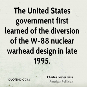 ... of the diversion of the W-88 nuclear warhead design in late 1995