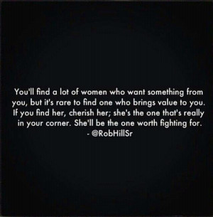 She'll be the one worth fighting for