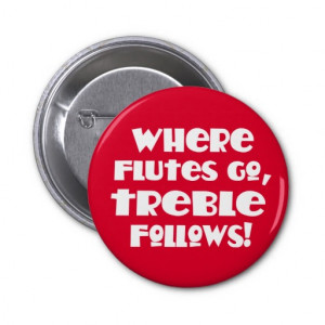 Funny Flute Treble Music Button