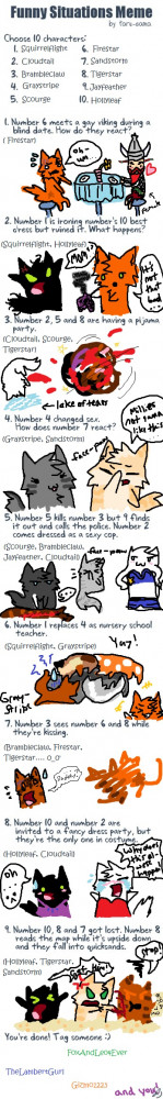 Funny Situation's Meme: Warrior Cats by runtyiscute1999