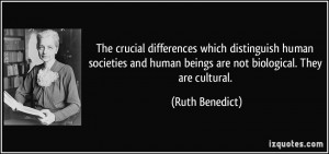 The crucial differences which distinguish human societies and human ...