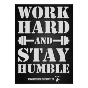 Work Hard Stay Humble - Dumbbell Poster
