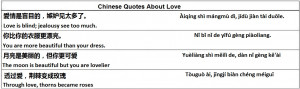 sample of some of these chinese quotes about love below