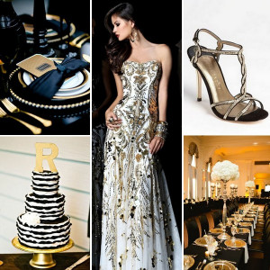 Black White And Gold Wedding Inspiration picture