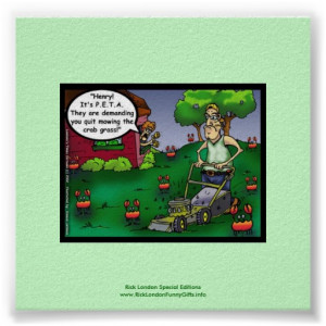 Peta The Crabgrass Cartoon Funny Poster Zazzle