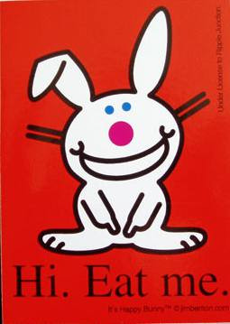 eat me - Happy Bunny Sticker