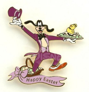 Goofy Happy Easter Pin