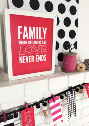 Free Printable Family Love Frameable Quote via @PagingSupermom