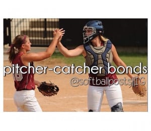 Pitcher catcher bond What a better team that pitcher-catcher sisters ...