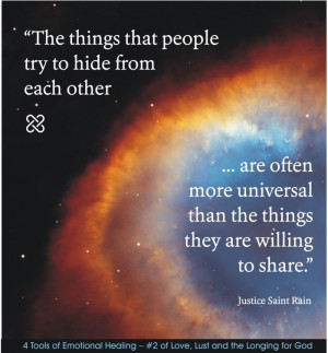 ... others about our reality, we create connections and release shame