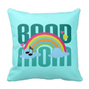 Band Mom Music Rainbow Appreciation Gift Throw Pillow