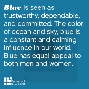 Blue is seen as trustworthy, dependable, and committed. The color of ...