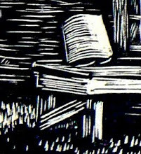 Close up of Birth Place \\\\ by Fred Geary. Which woodcut artist uses ...