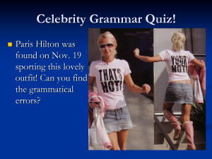 Celebrity Grammar Quiz Quotation Marks Quote by MikeJenny
