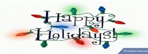 Click to Download Happy Holidays With Lights Facebook Timeline Cover