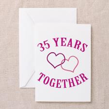 35th Anniversary Two Hearts Greeting Cards (Pk of for