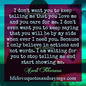 Show Me You Love Me Quotes