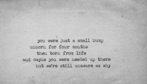 small bump - Ed Sheeran. so beautiful, so sad. Very meaningful lyrics ...