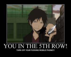 Tags Anime Screenshot Durarara Orihara Izaya Demotivational picture