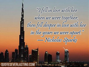 we were together, then fell deeper in love with her in the years we ...