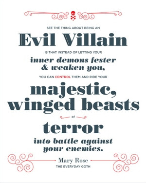 Mary Rose’s ‘Villain’ quote art print from Evil Supply Co. is ...