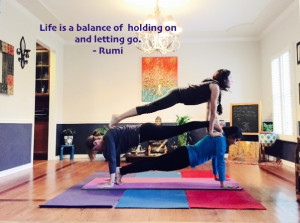 Partner yoga rumi quote