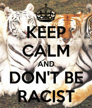 Keep Calm And Dont Be Racist
