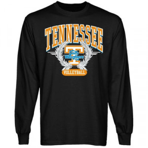 Tennessee Lady Vols Black Laurels Volleyball Long Sleeve T-shirt