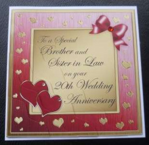 20th wedding anniversary quotes for sister and brother in law