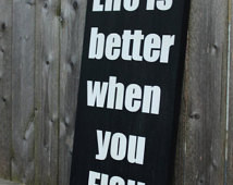 Life is better when you FISH, wood sign, wooden sign, Fishing quote ...