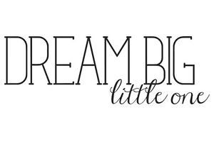 Kids-room-Sports-Saying-Dream-Big-little-one-quote-wall-Sticker-Vinyl ...